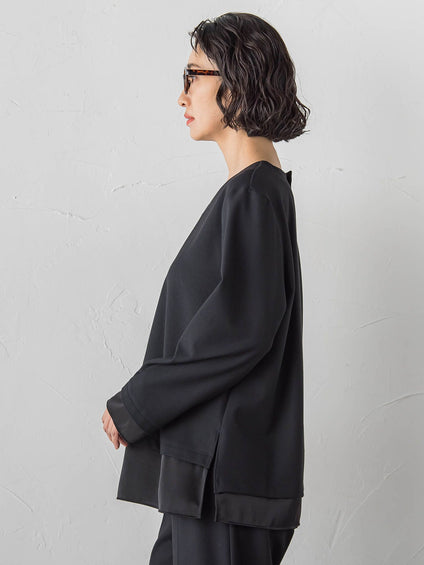 ピクシエスタVネックブラウス≪洗濯機で洗える≫