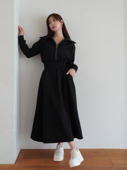 Sweat Rib Onepiece［under150cmさんにもオススメ］≪手洗い可能≫