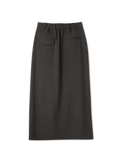 ウールライクストレッチIラインスカート≪手洗い可能≫