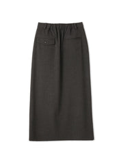 ウールライクストレッチIラインスカート≪手洗い可能≫