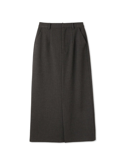 ウールライクストレッチIラインスカート≪手洗い可能≫