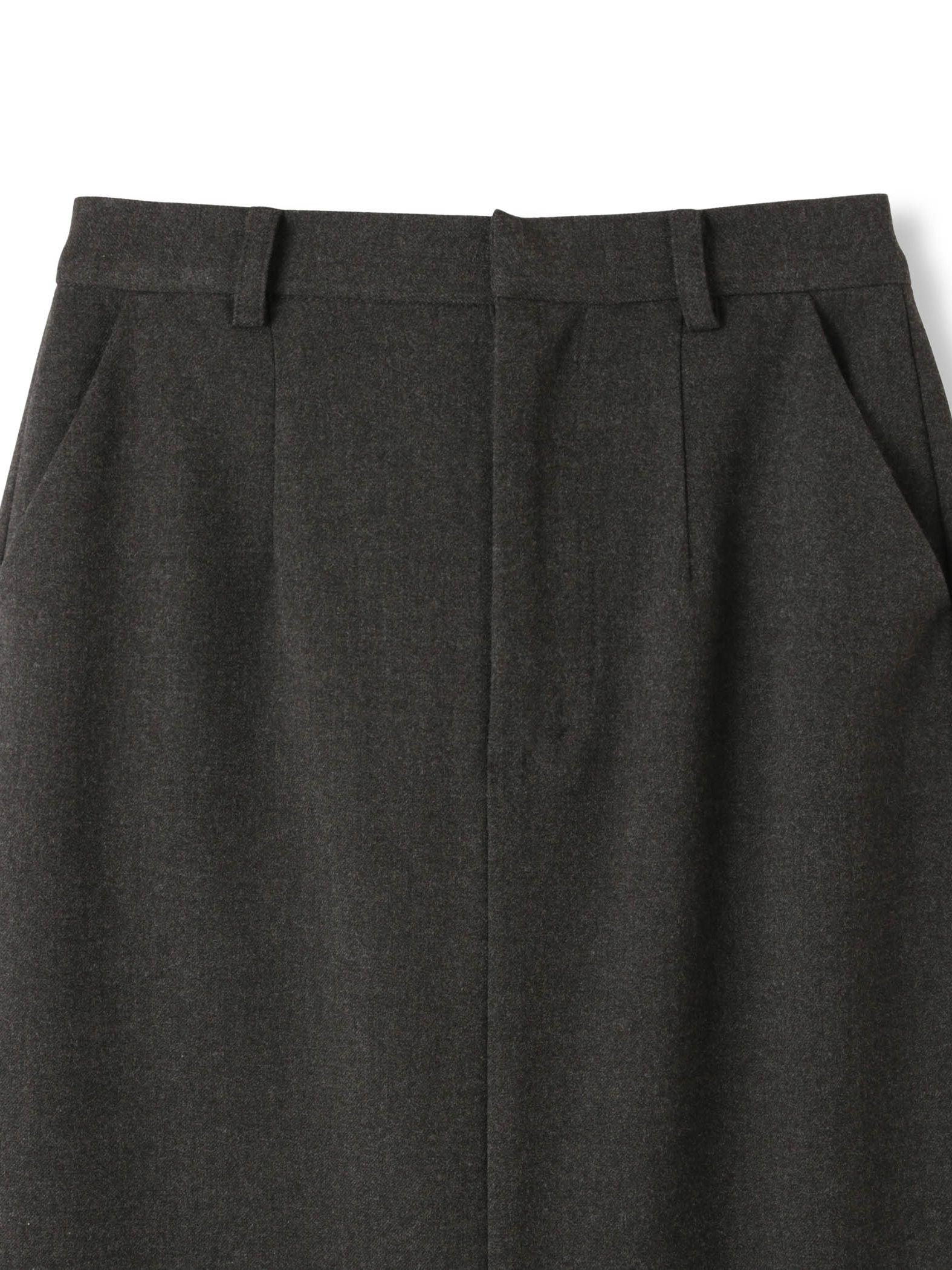 ウールライクストレッチIラインスカート≪手洗い可能≫