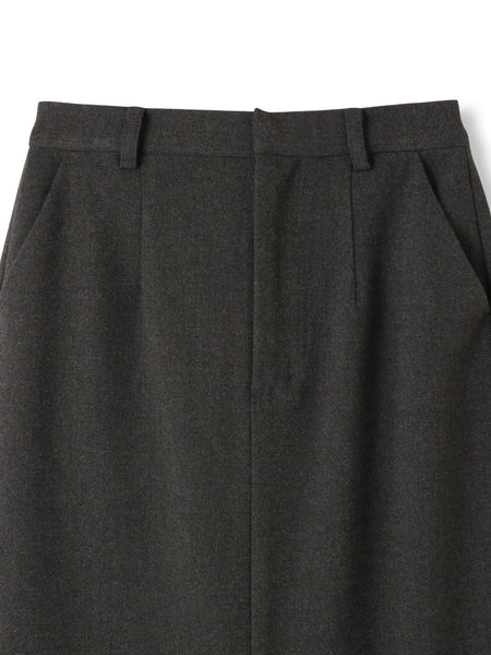 ウールライクストレッチIラインスカート≪手洗い可能≫