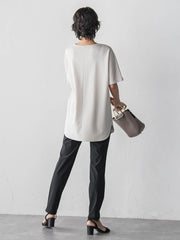 【WEB限定/大きいサイズ】”細身パンツも怖くない”Tシャツチュニック