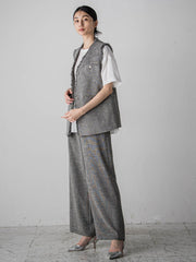 ノンウールツィードパンツ≪洗濯機で洗える/セットアップ対応≫