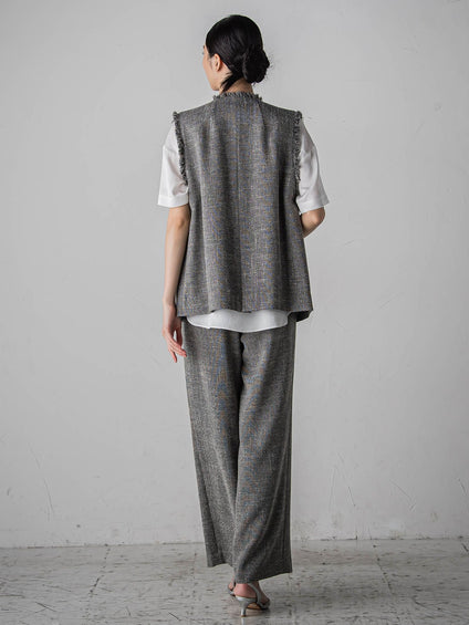 ノンウールツィードパンツ≪洗濯機で洗える/セットアップ対応≫