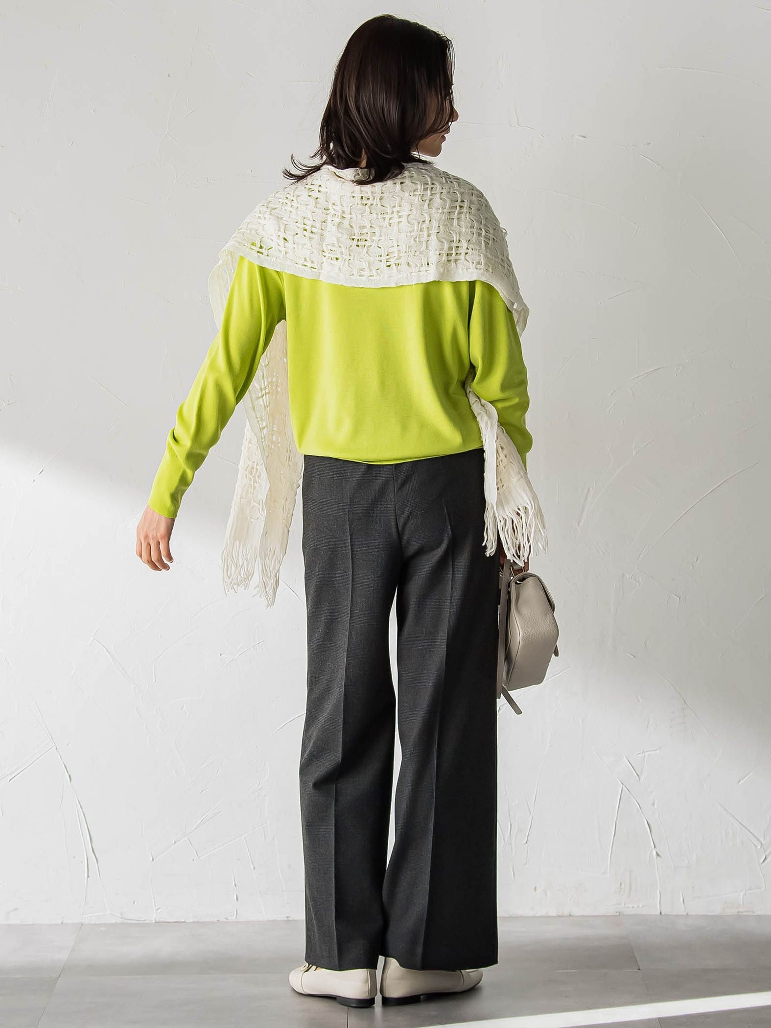 両面起毛ドロストワイドパンツ