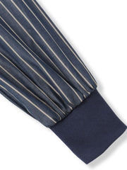 ストライプスリーブハーフジッププルオーバー≪手洗い可能≫