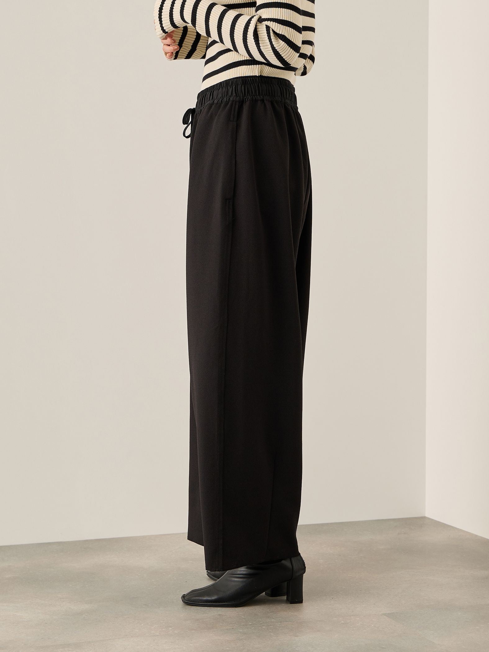 カットジョーゼットイージーワイドパンツ≪手洗い可能≫