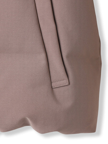 袖口リブシームレスダウンジャケット