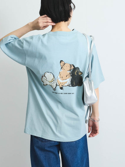 【POWER OF THE PEOPLE】イヌネコプリントTシャツ≪洗濯機で洗える≫