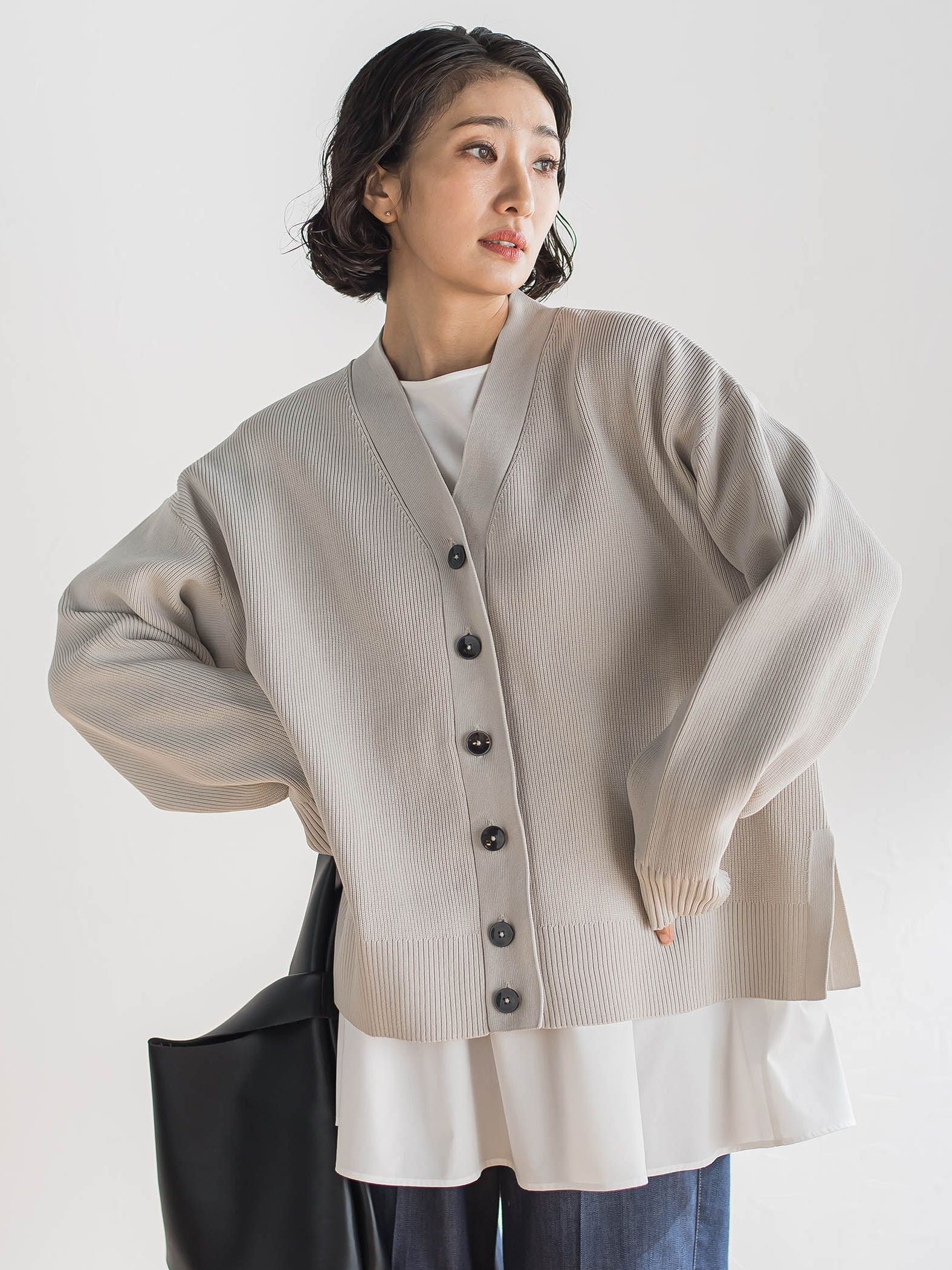 【大きいサイズ/WEB限定カラーあり】スポンディッシュニットカーディガン