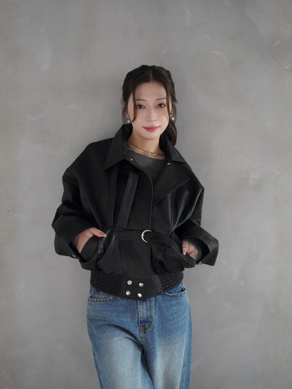 Volume Leather Jacket