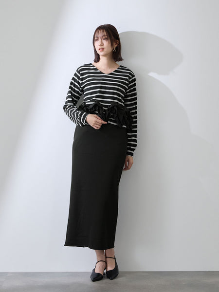 ラッフルヘムクロプトプルオーバー