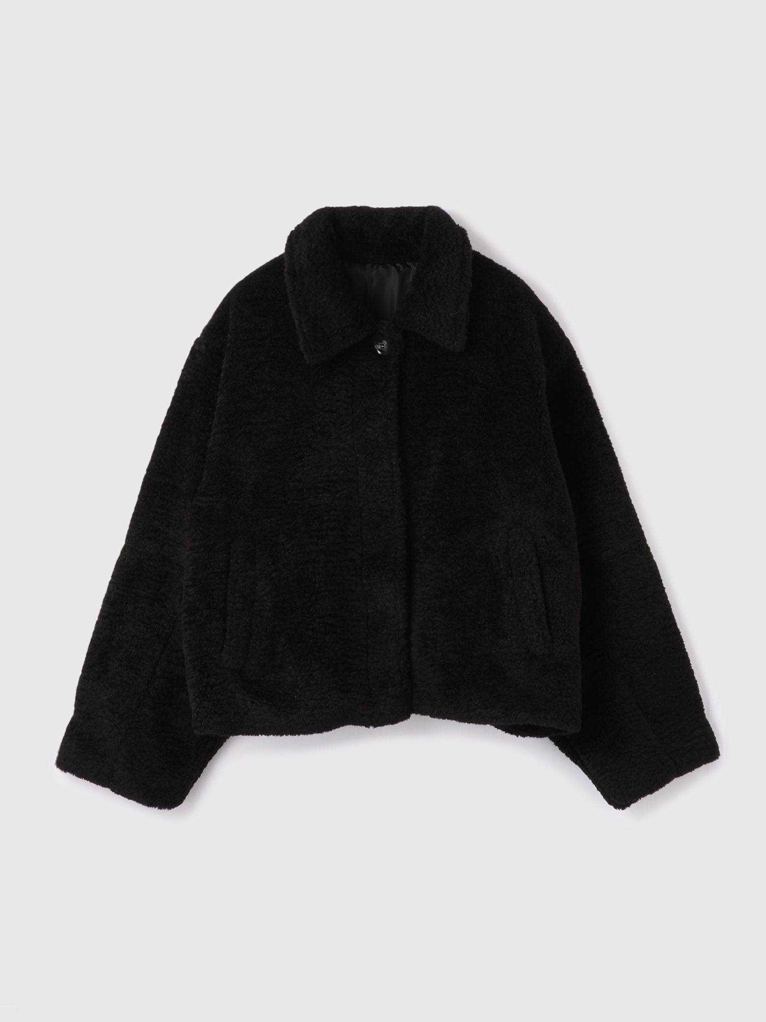 ボアコクーンスリーブブルゾン