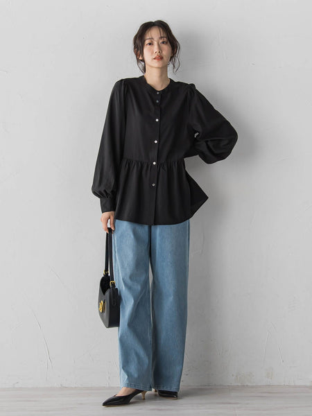 2WAYシアーペプラムシャツ