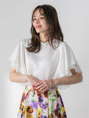 ラッフルスリーブブラウス