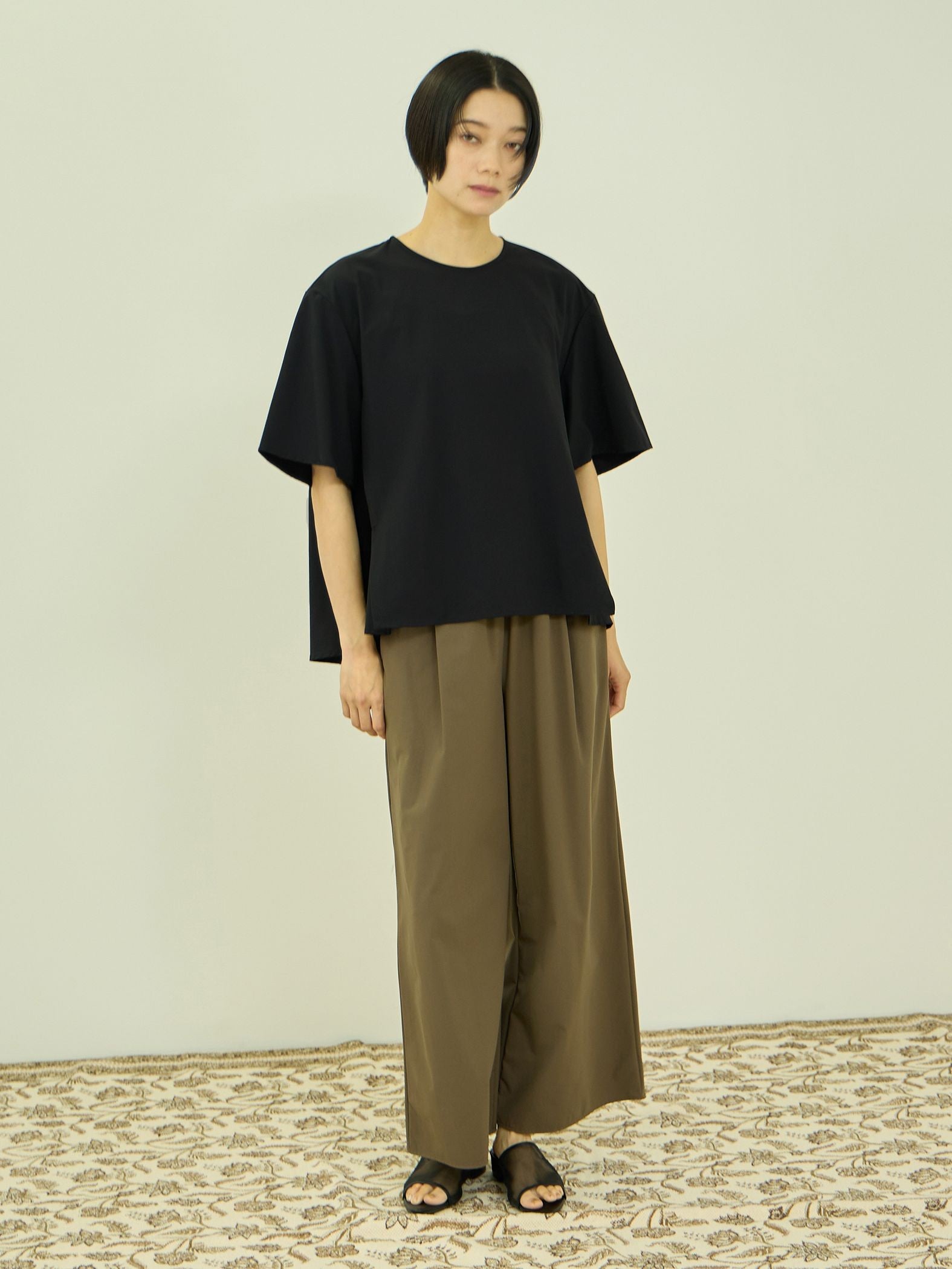 【涼やかストレッチ】半袖ブラウス