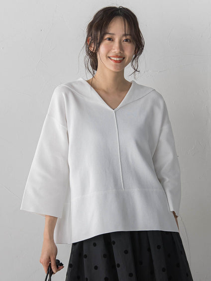 セーラーカラーニット