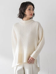 【大きいサイズ】ハミルトンケーブル切り替えニット