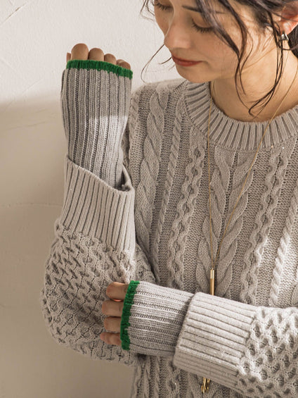 【WEB限定】【WILLIAM BRUNTON】カシミヤラインニットグローブ