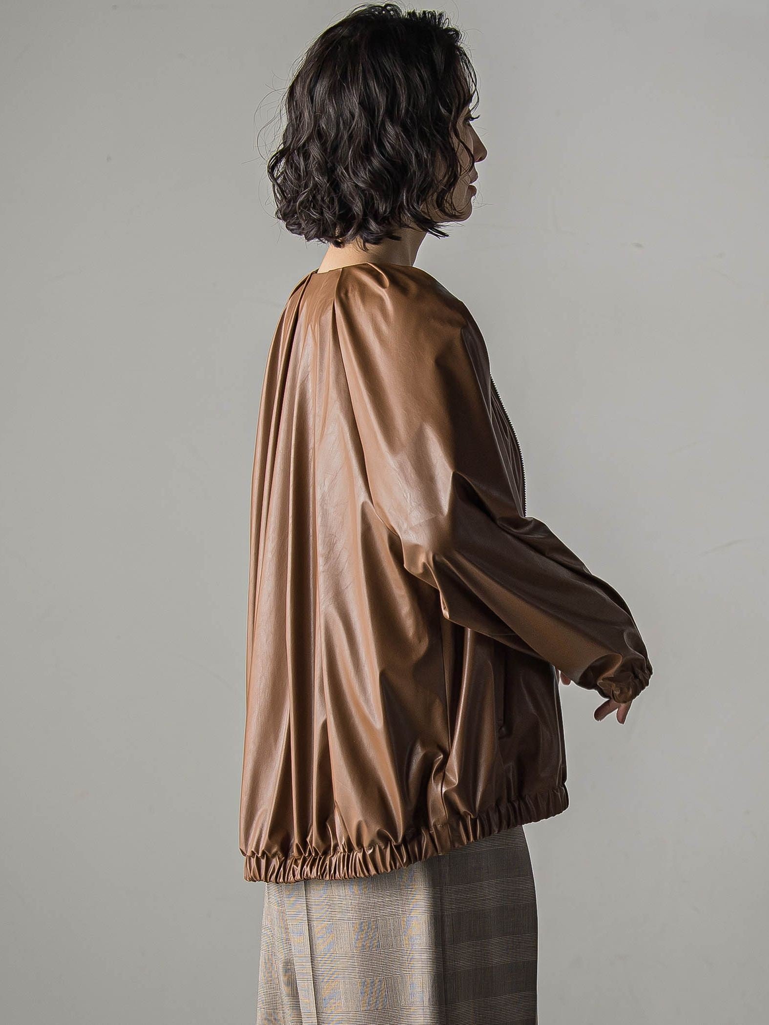 フェイクレザーブルゾン≪手洗い可能≫