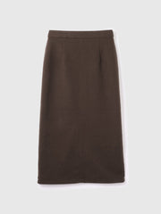 ソフトニットメルトンIラインスカート≪手洗い可能≫