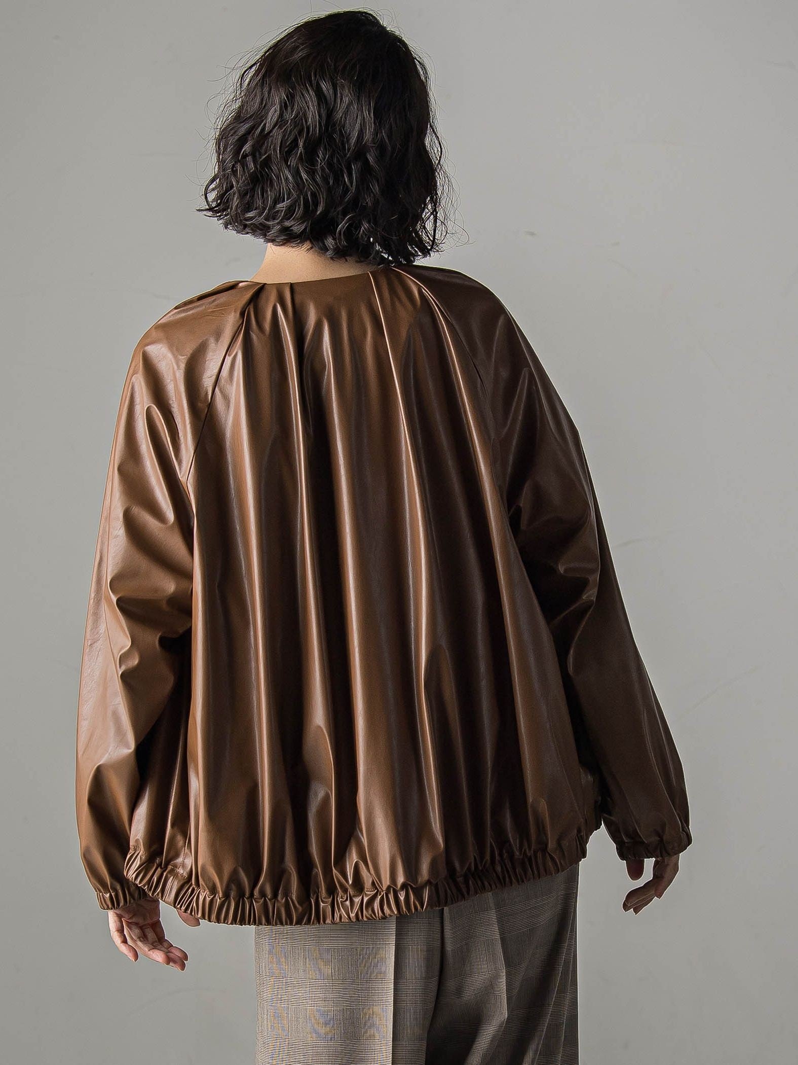 フェイクレザーブルゾン≪手洗い可能≫