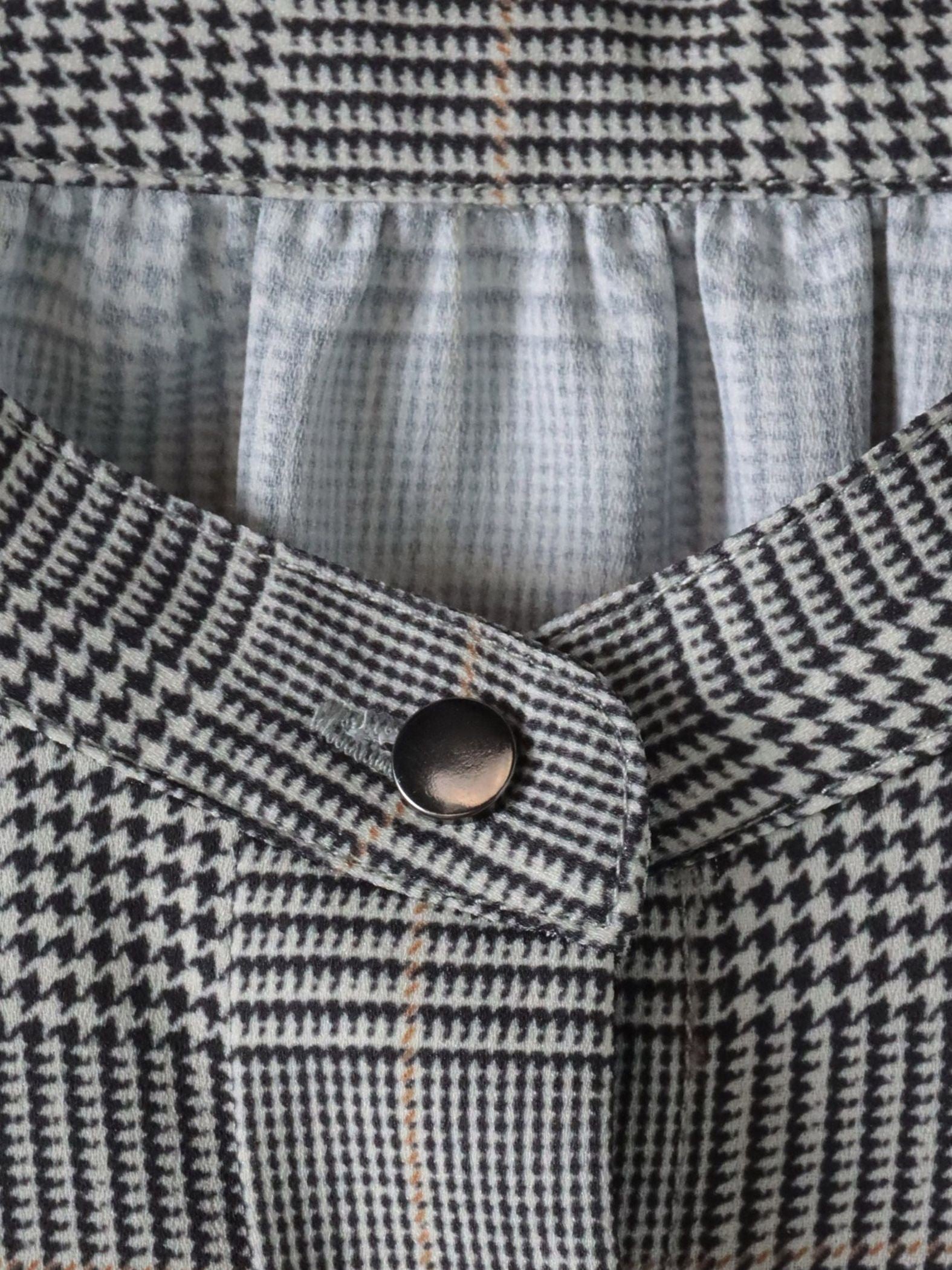 【大きいサイズ】ジョーゼットチェックブラウス≪洗濯機で洗える≫