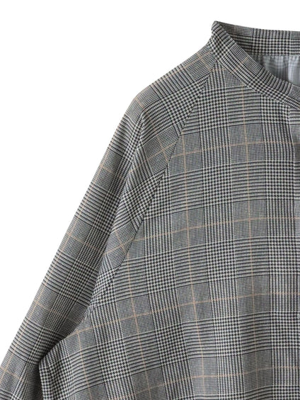 【大きいサイズ】ジョーゼットチェックブラウス≪洗濯機で洗える≫