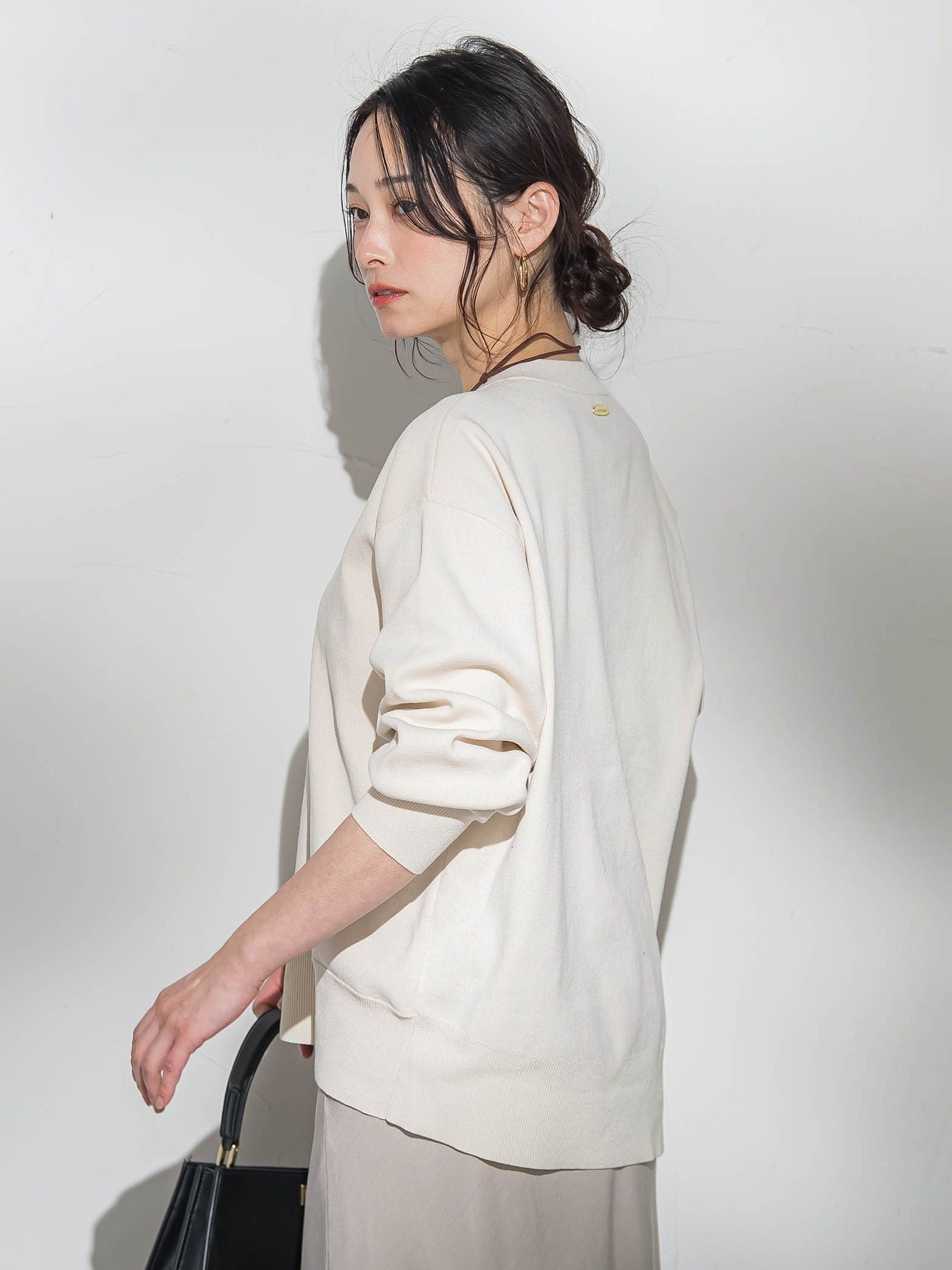 【WEB限定】お肌にやさしいファスナーニット≪手洗い≫