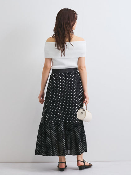 シフォンドットティアードスカート≪手洗い可能≫