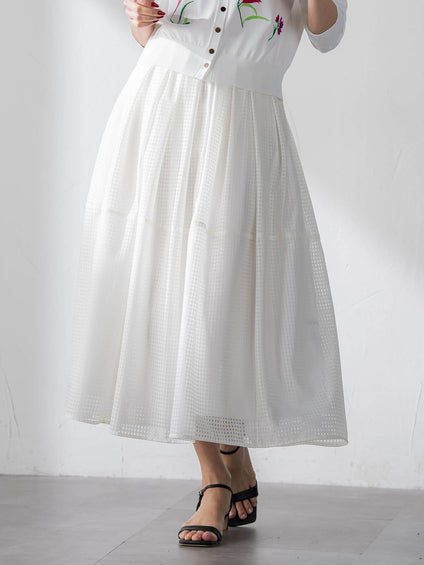 ラッセルレースチェックスカート