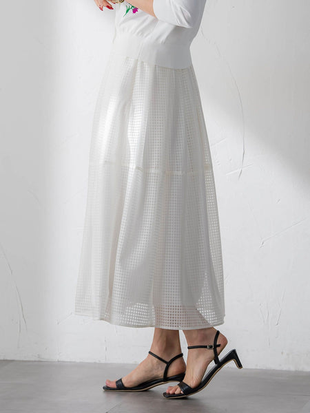 ラッセルレースチェックスカート