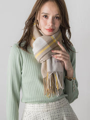 チェックマフラー