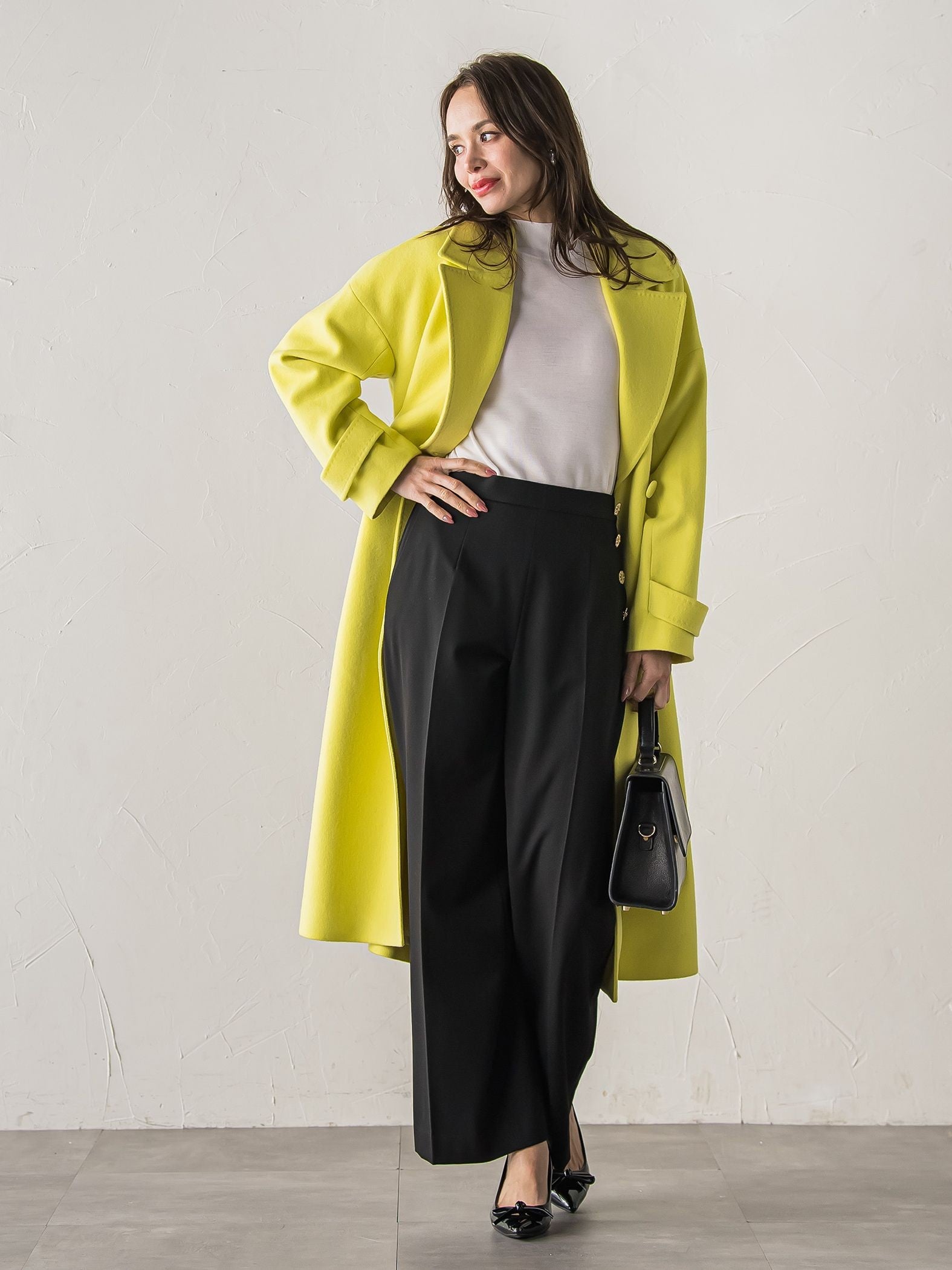 【新色追加】キラキラボタンワイドパンツ≪手洗い可能≫