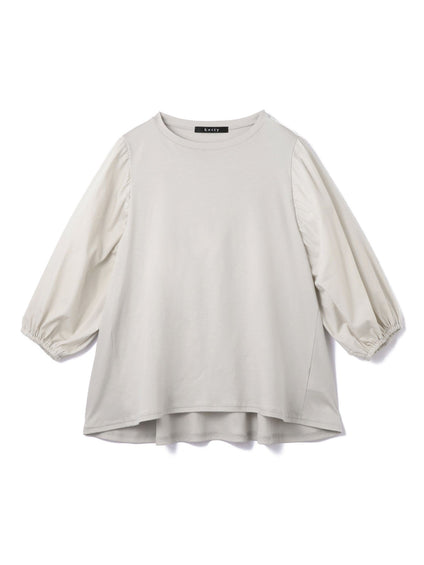 《予約》【機能するミニマル服】切替プルオーバー《接触冷感》