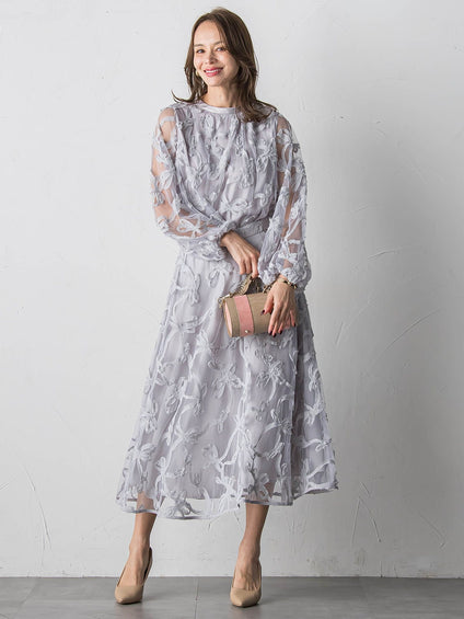 スパンコールテープチュールスカート