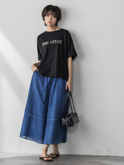 箔プリントロゴTシャツ≪手洗い可能≫
