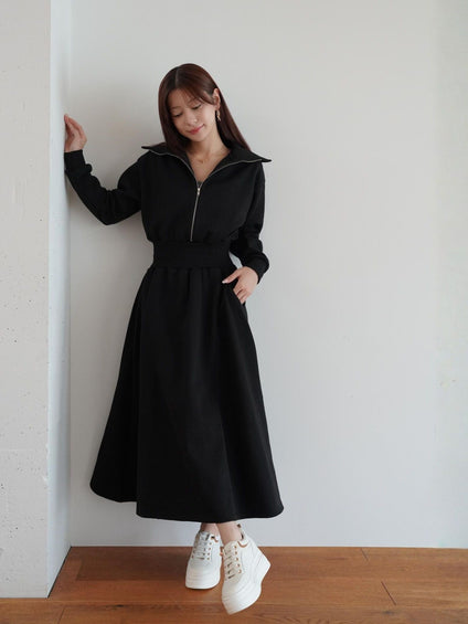 Sweat Rib Onepiece［under150cmさんにもオススメ］≪手洗い可能≫