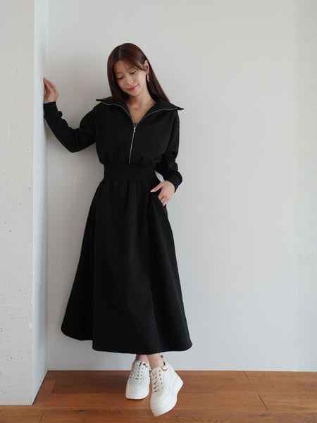 Sweat Rib Onepiece［under150cmさんにもオススメ］≪手洗い可能≫