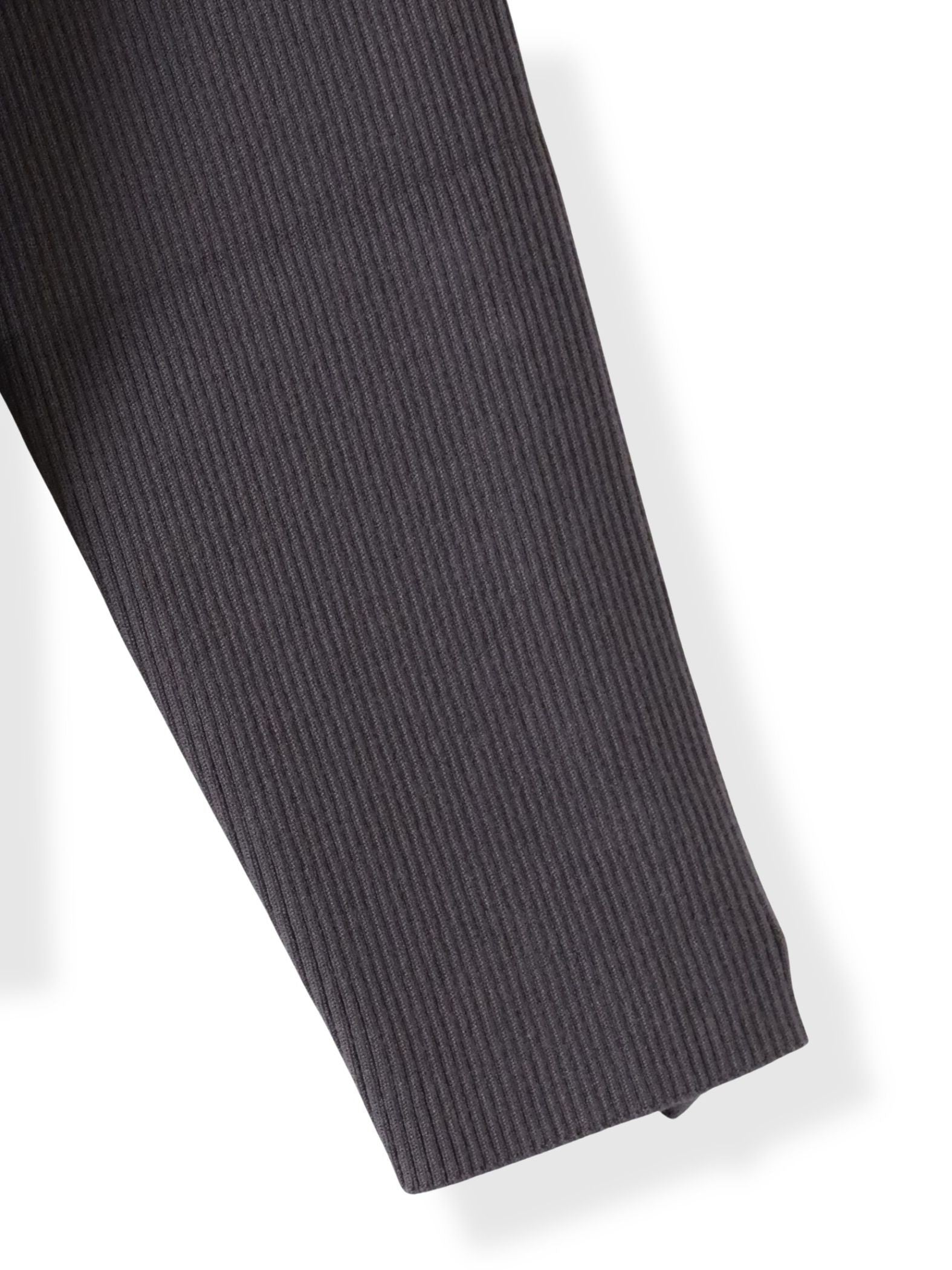 袖フリルパールリブニット