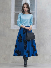 ビッグフラワーフロッキースカート