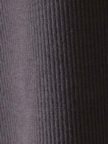 袖フリルパールリブニット