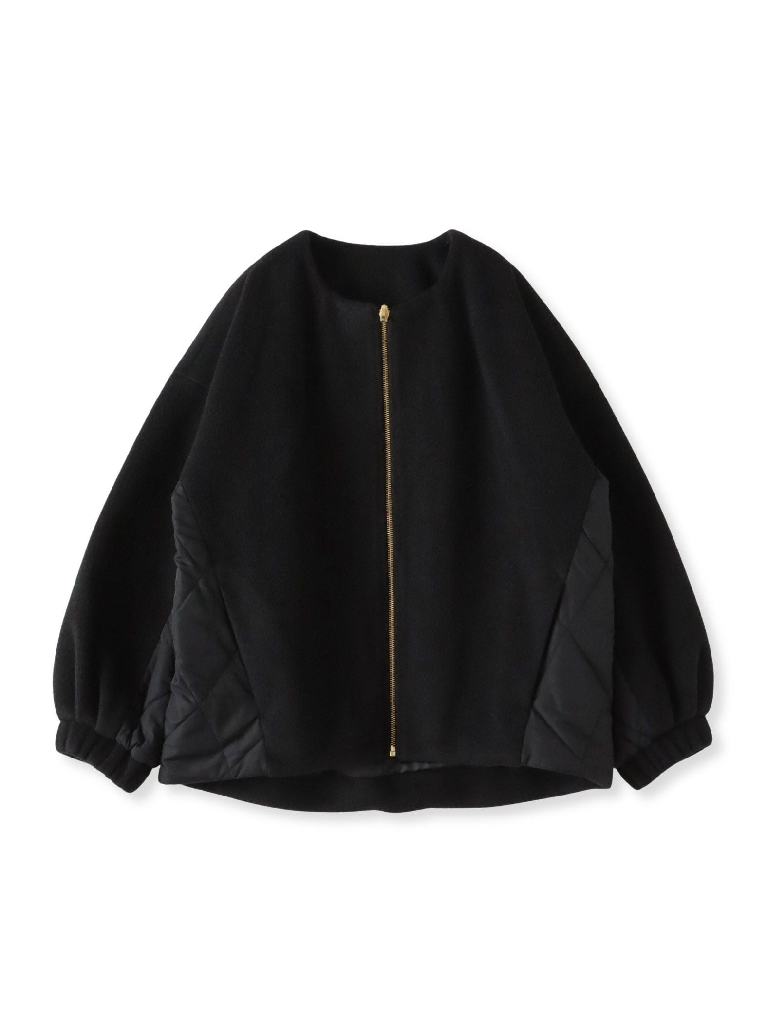 【biyori】キルティングノーカラーブルゾン