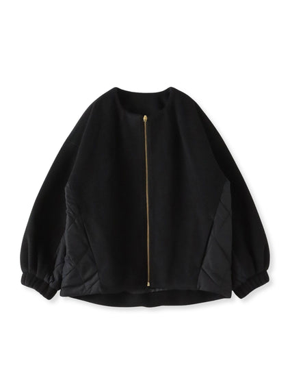 【biyori】キルティングノーカラーブルゾン