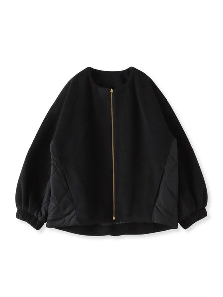 【biyori】キルティングノーカラーブルゾン
