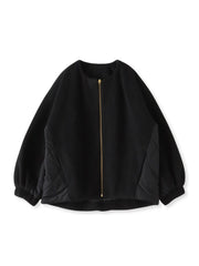 【biyori】キルティングノーカラーブルゾン