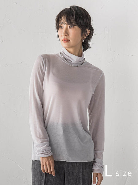 【大きいサイズ/受注会限定】カシミヤシルクシアージャージカットソー