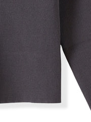 袖フリルパールリブニット